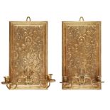 MANNER OF BRUCE TALBERT PAIR OF AESTHETIC MOVEMENT WALL SCONCES, CIRCA 1876