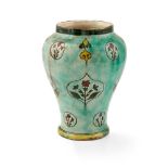 DELLA ROBBIA POTTERY, BIRKENHEAD BALUSTER VASE, CIRCA 1900