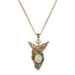 JAMES CROMAR WATT (1862-1940) ARTS & CRAFTS PENDANT NECKLACE, CIRCA 1900