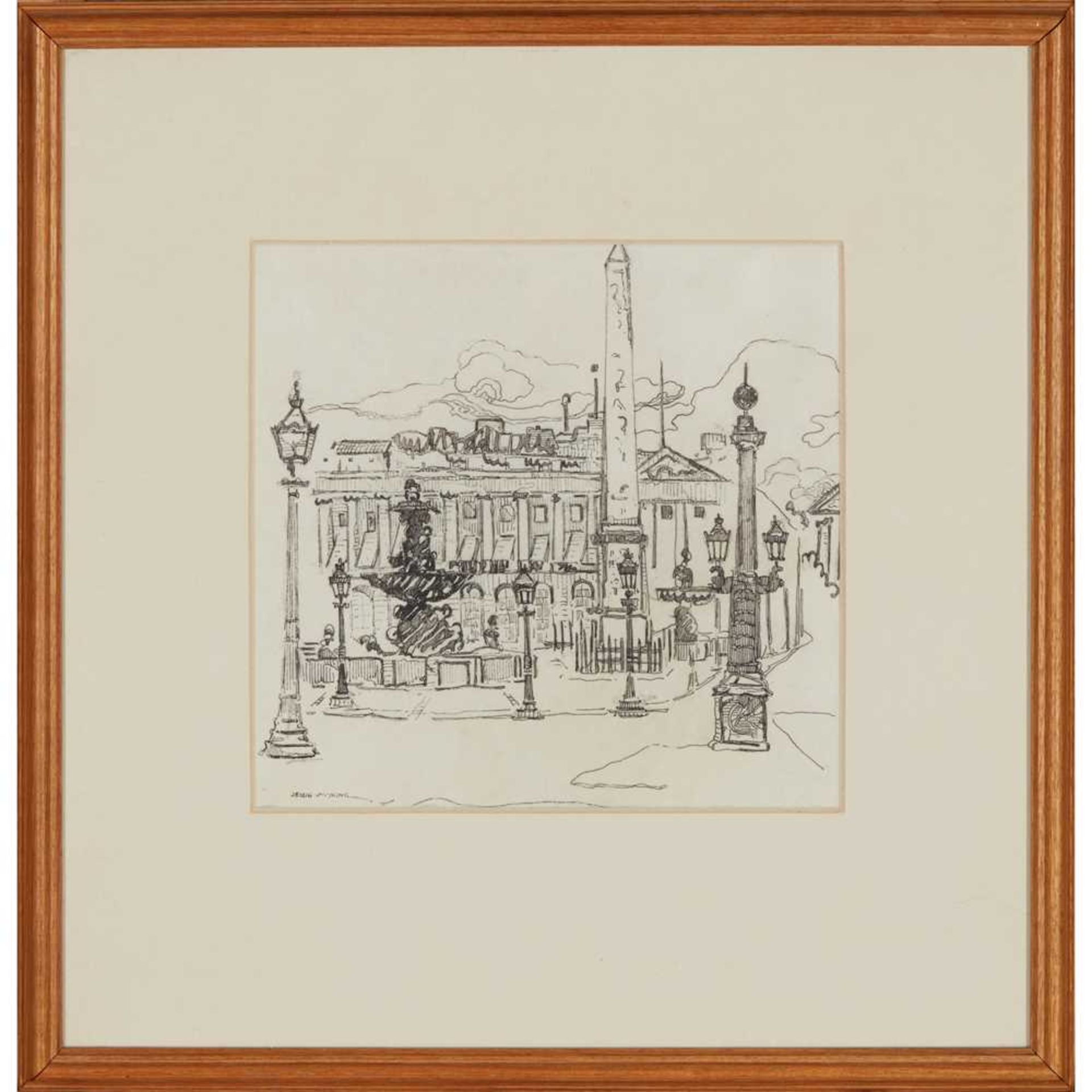 JESSIE MARION KING (1875-1949) 'PLACE DE LA CONCORDE, PARIS' - Image 2 of 3