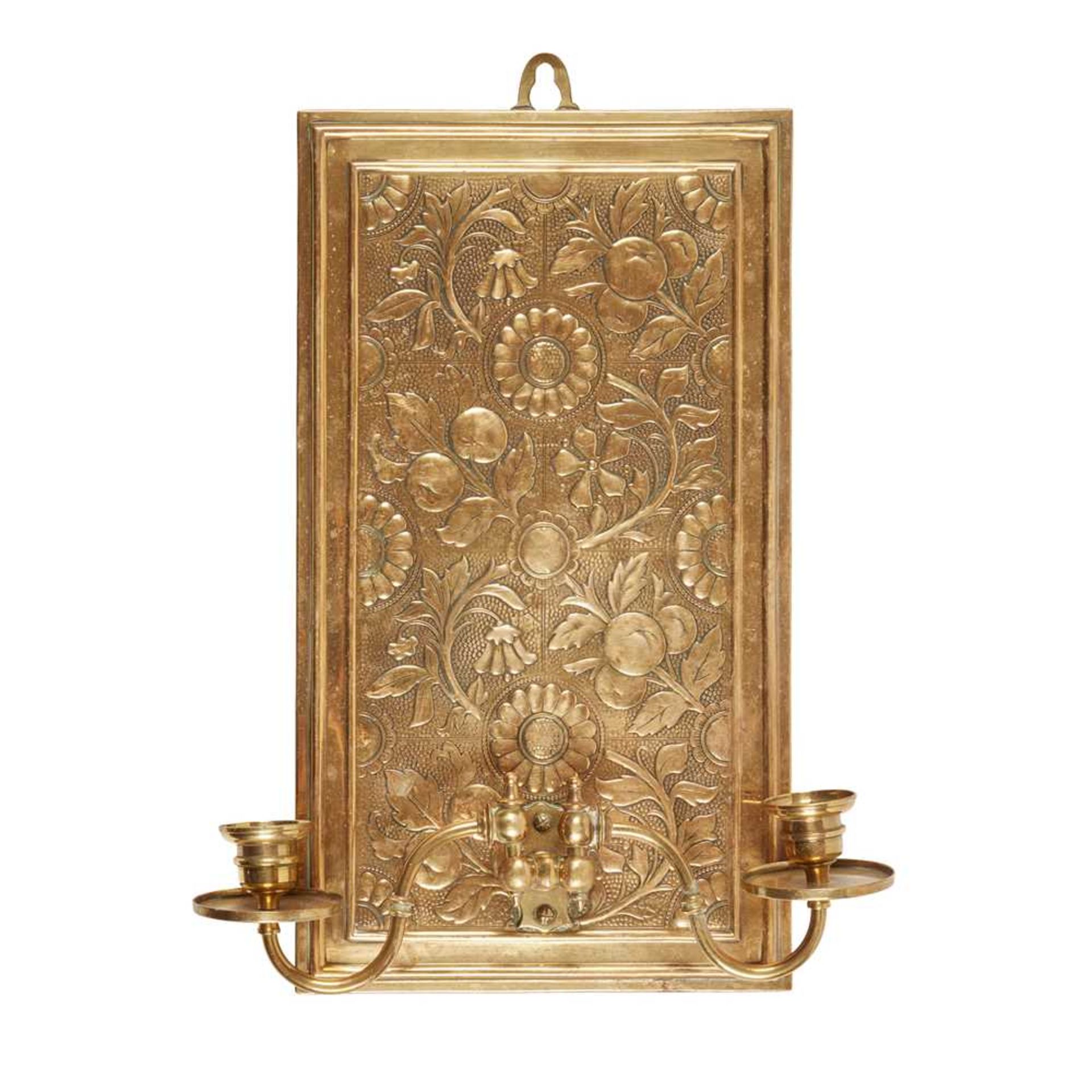 MANNER OF BRUCE TALBERT PAIR OF AESTHETIC MOVEMENT WALL SCONCES, CIRCA 1876 - Image 2 of 3