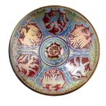 WILLIAM S. MYCOCK (1872-1950) FOR PILKINGTON’S TILE & POTTERY CO. LUSTRE CHARGER, DATED 1910