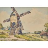 ERNEST ARCHIBALD TAYLOR (1874-1951) LANDSCAPE WITH WINDMILL