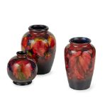 WILLIAM MOORCROFT (1872-1945) FOR MOORCROFT POTTERY ‘LEAF AND BERRY’ PATTERN GLOBULAR VASE, CIRCA 19