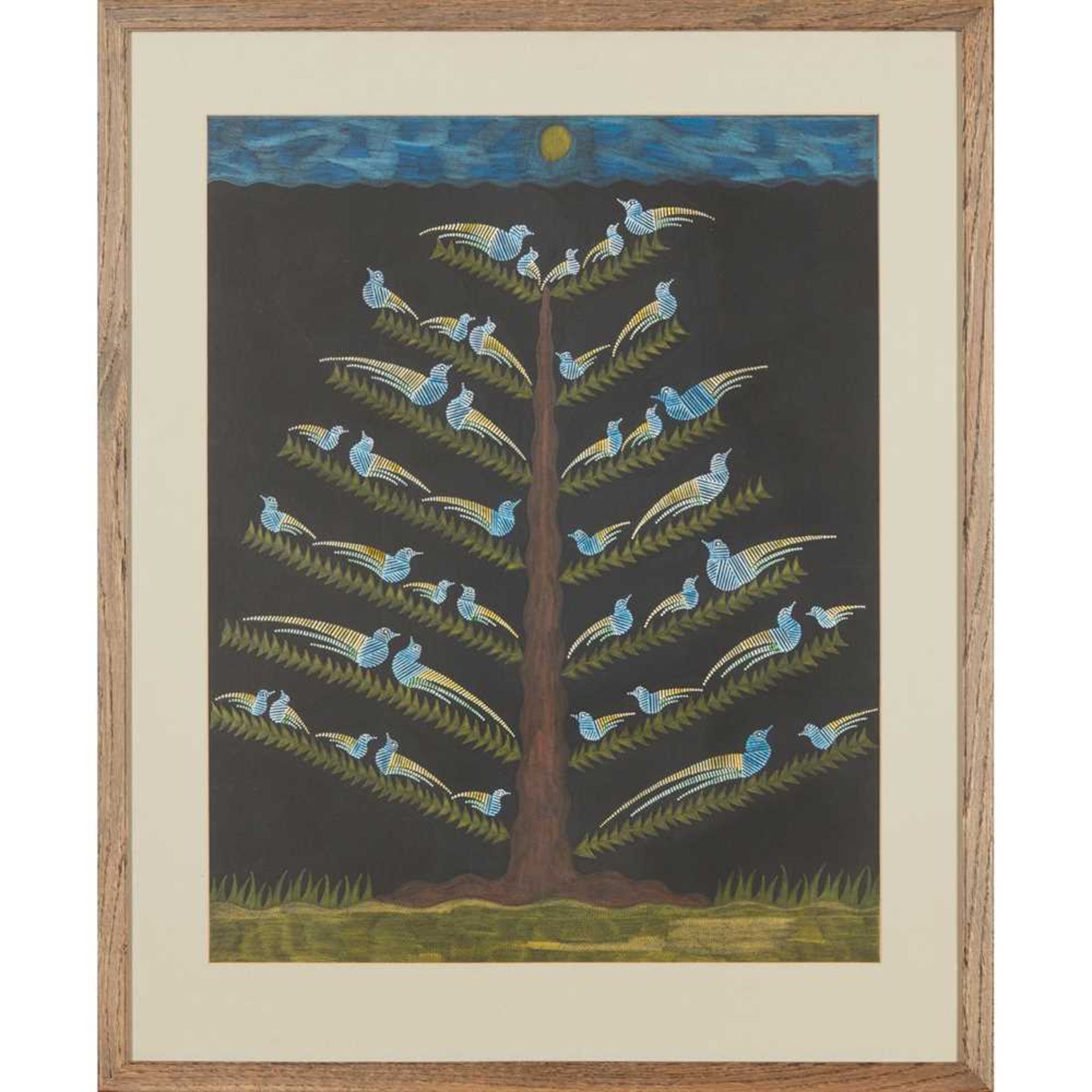 SCOTTIE WILSON (1890-1972) BIRDS IN A TREE SW44, CIRCA 1958 - Image 2 of 3