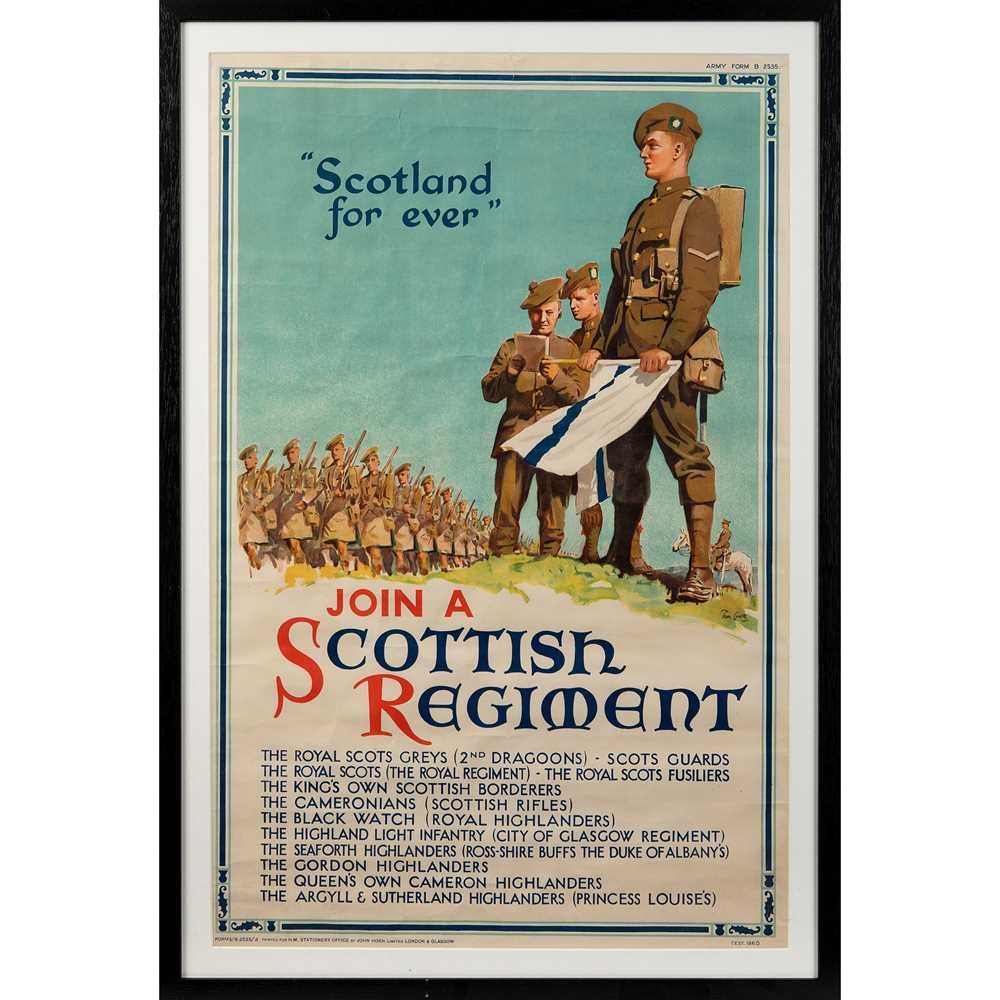 TOM CURR (1887-1958) "SCOTLAND FOREVER", JOIN A SCOTTISH REGIMENT - Image 2 of 2