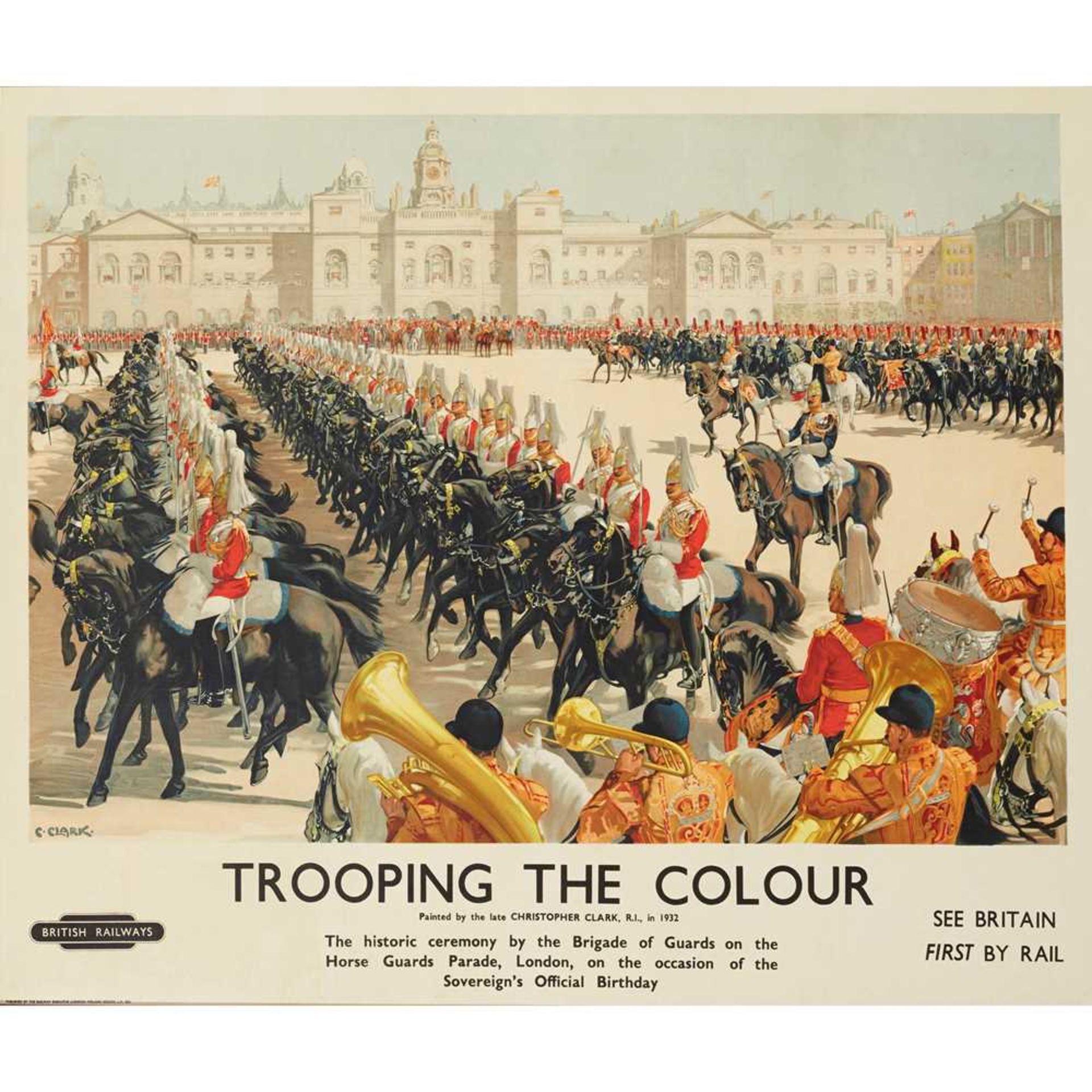 CHRISTOPHER CLARK (1875-1942) TROOPING THE COLOUR - Image 2 of 4
