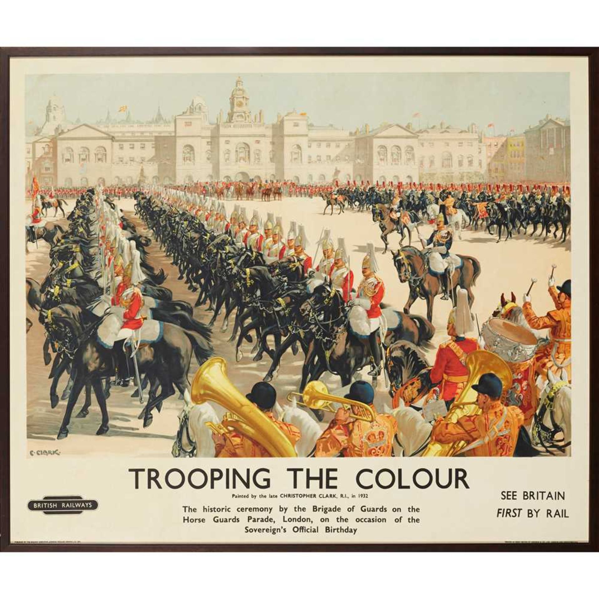 CHRISTOPHER CLARK (1875-1942) TROOPING THE COLOUR - Image 3 of 4