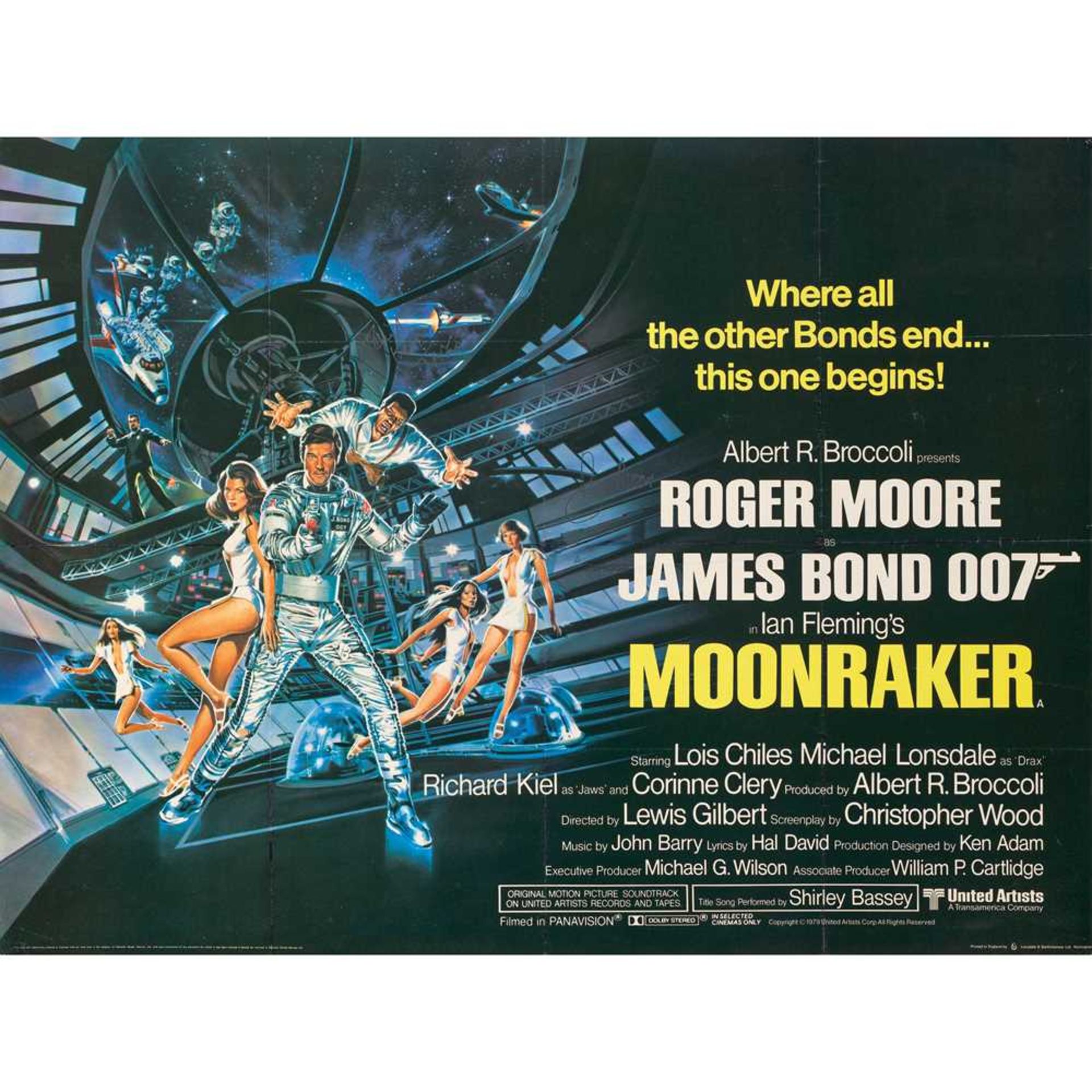 DAN GOOZEE (B.1943) MOONRAKER, SIGNED BY ROGER MOORE