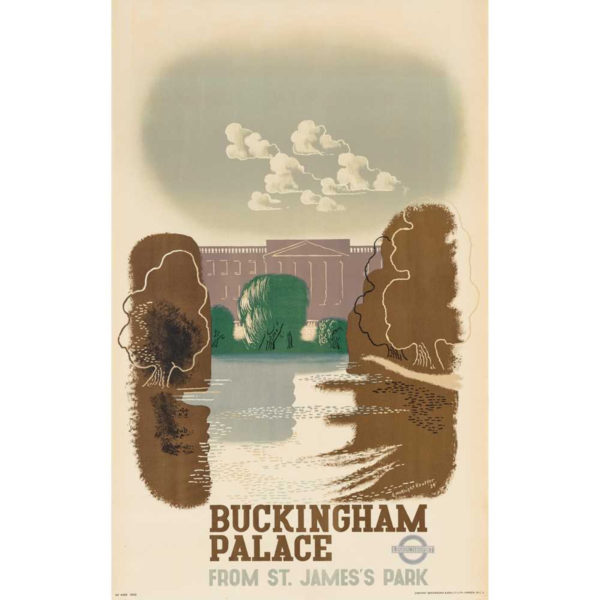 EDWARD MCKNIGHT KAUFFER (1890- 1954) BUCKINGHAM PALACE