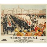 CHRISTOPHER CLARK (1875-1942) TROOPING THE COLOUR