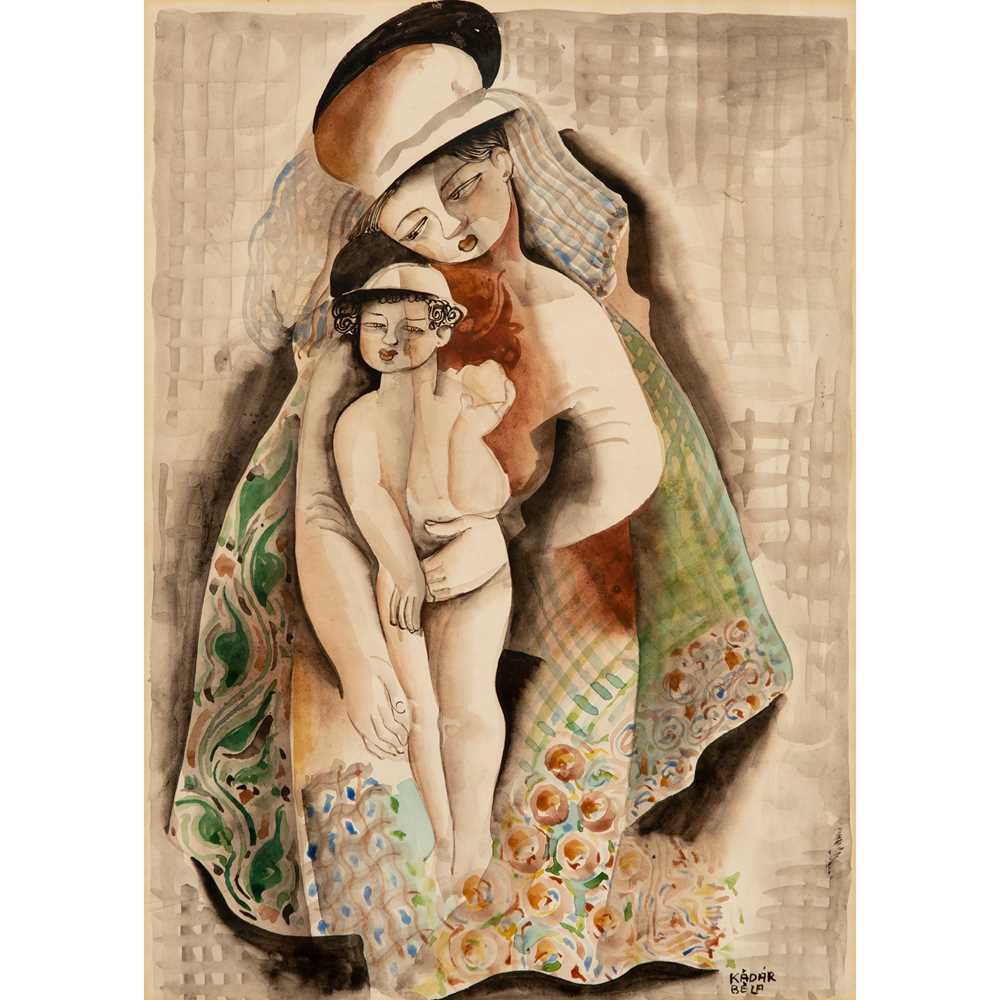 Béla Kádár (Hungarian 1877-1956) Mother and Child