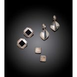 Georg Jensen Three Pairs of Clip Earrings