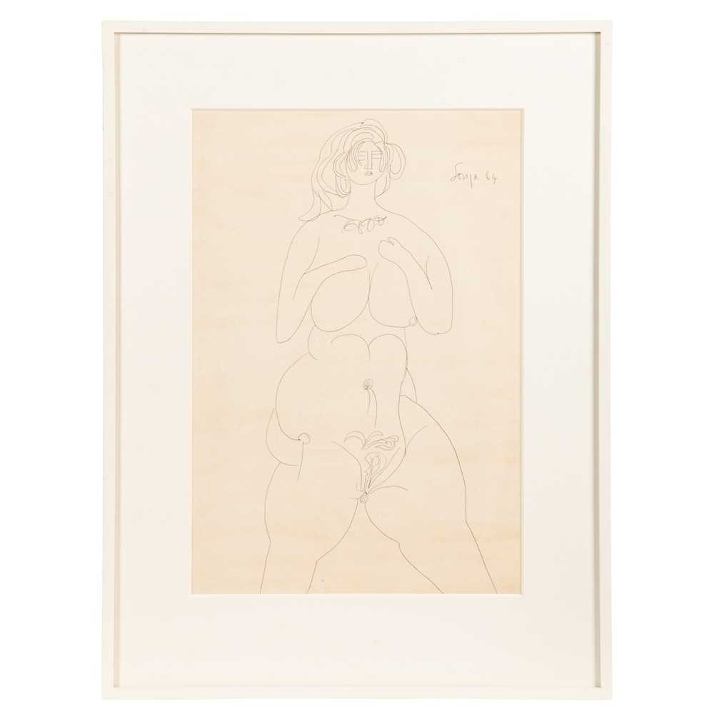 Francis Newton Souza (Indian 1924-2002) Female Nude, 1964 - Image 2 of 3