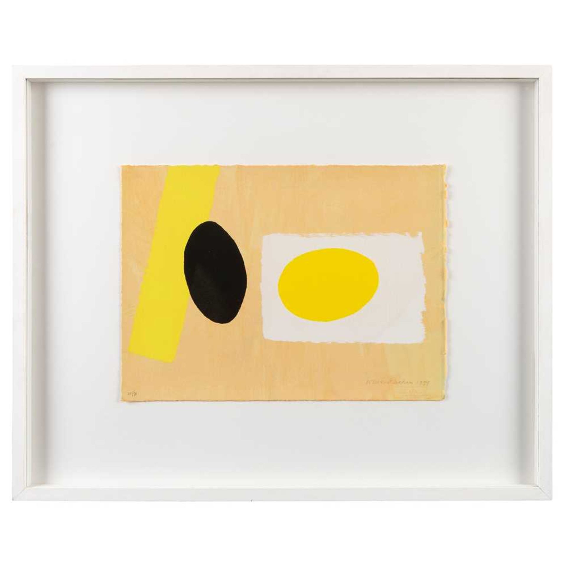 Wilhelmina Barns-Graham C.B.E. (Scottish 1912-2004) Orange and Lemon Playing Games II, 1999 - Image 2 of 3