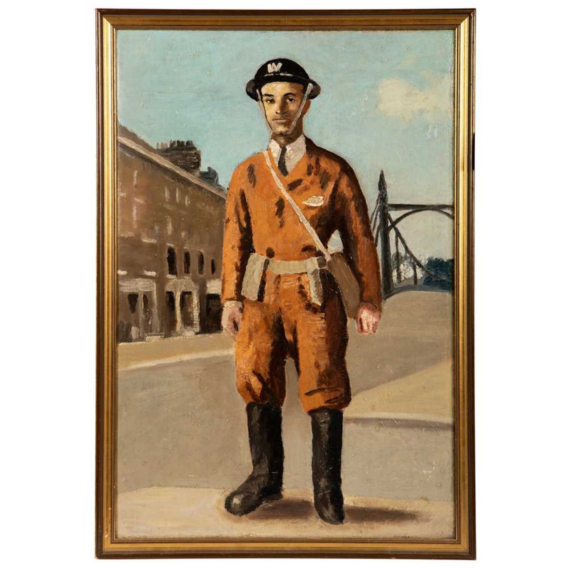 Adrian Daintrey R.W.A. (British 1902-1988) The LSEA Warden - Image 2 of 3