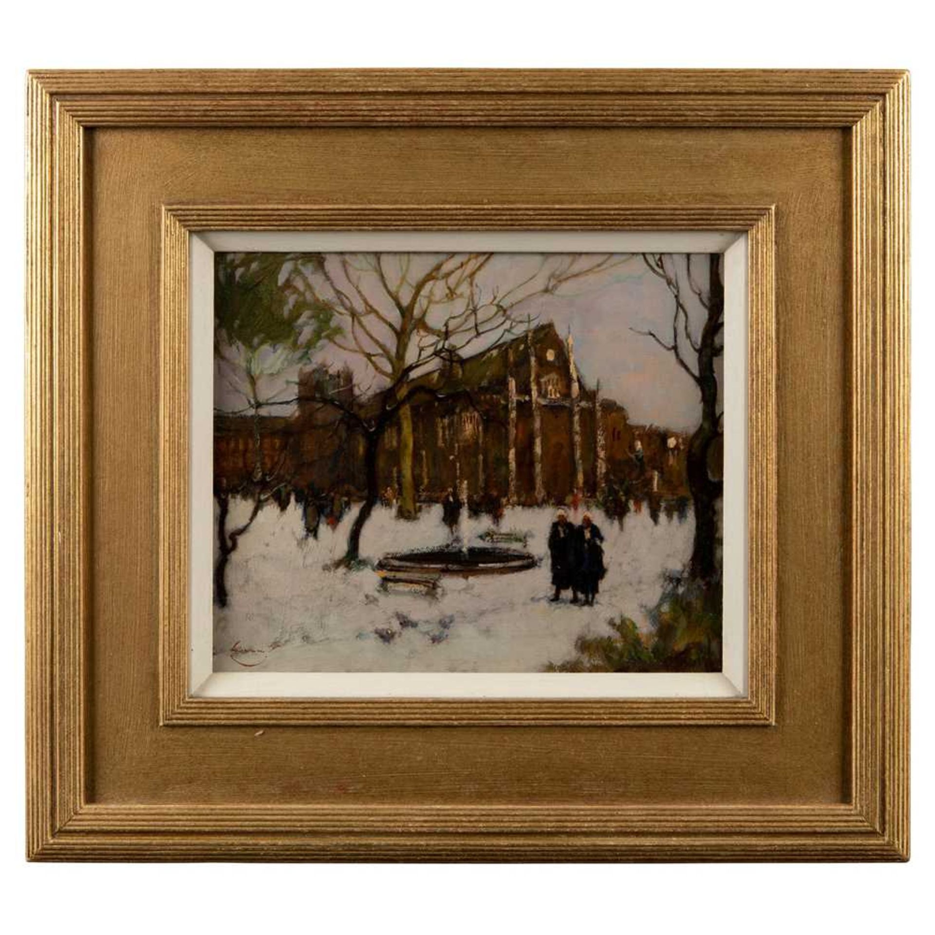 Ken Moroney (British 1949-2018) The Inner Temple in the Snow - Image 2 of 3