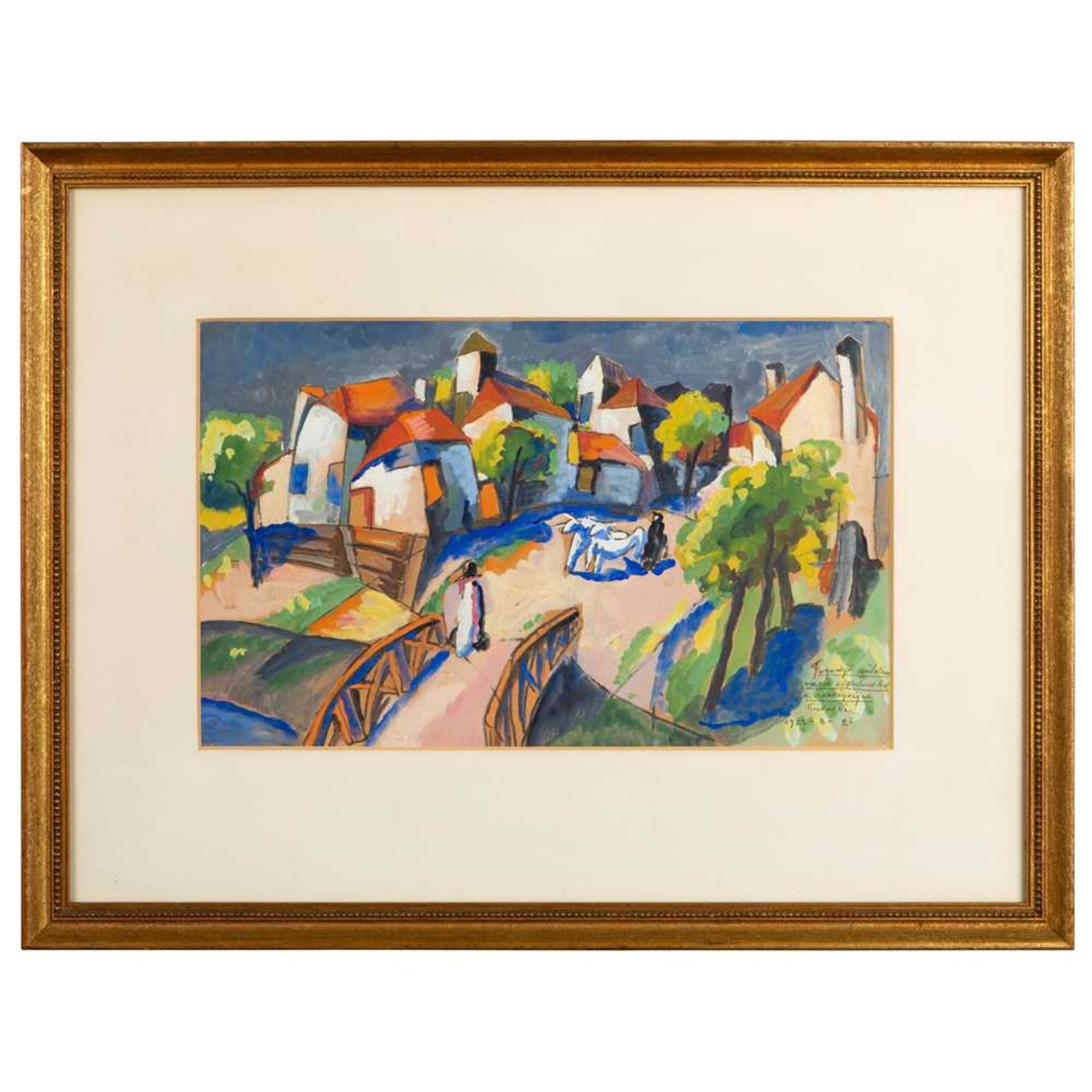 Béla Kádár (Hungarian 1877-1956) Village Scene, 1922 - Image 2 of 3