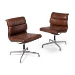 Charles and Ray Eames (American, 1907-1978, 1912-1988) for Herman Miller Pair of Soft Pad Chairs