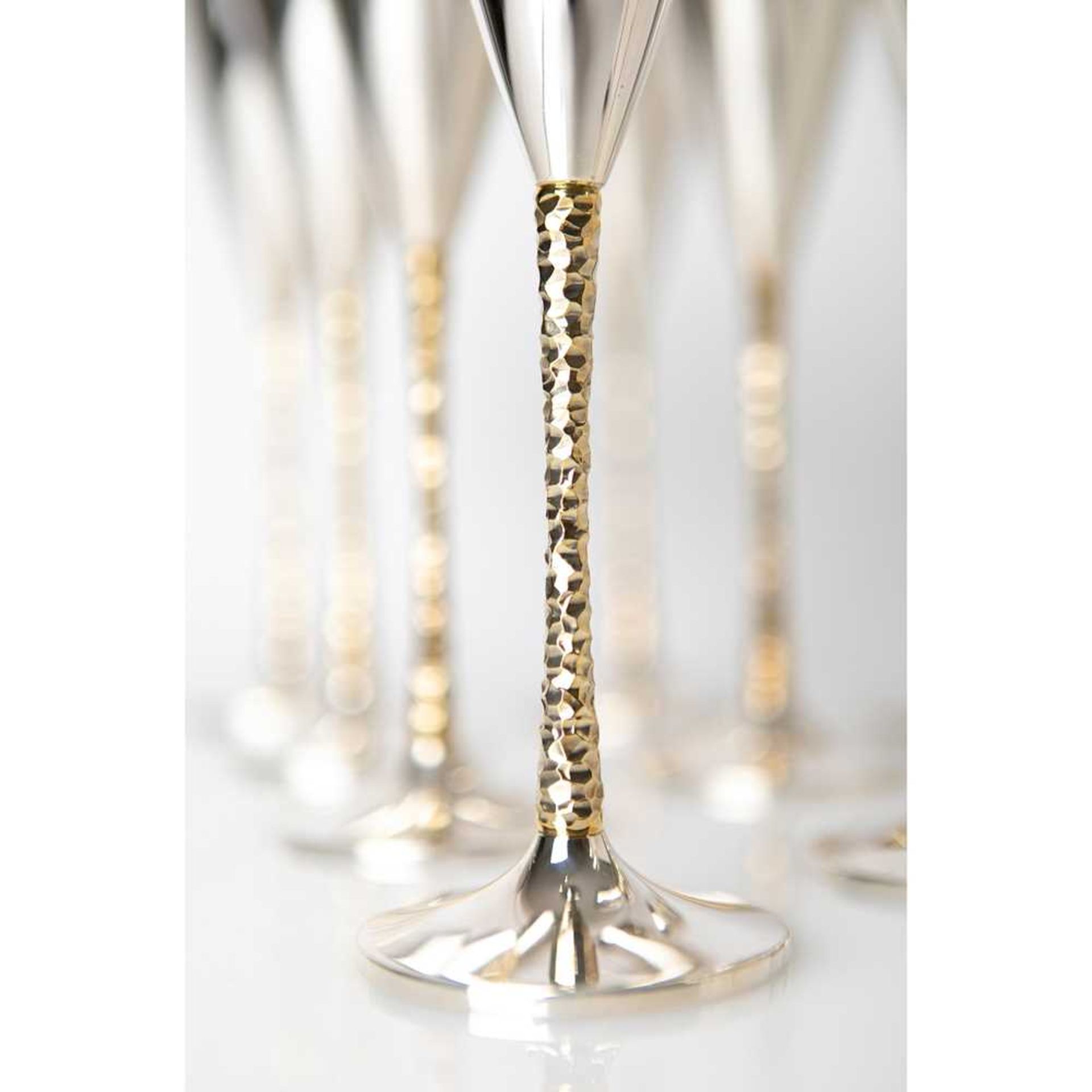 Stuart Devlin A.O. C.M.G. (Australian/British 1931-2018) Set of 12 Champagne Flutes, London 1977-198 - Image 2 of 2