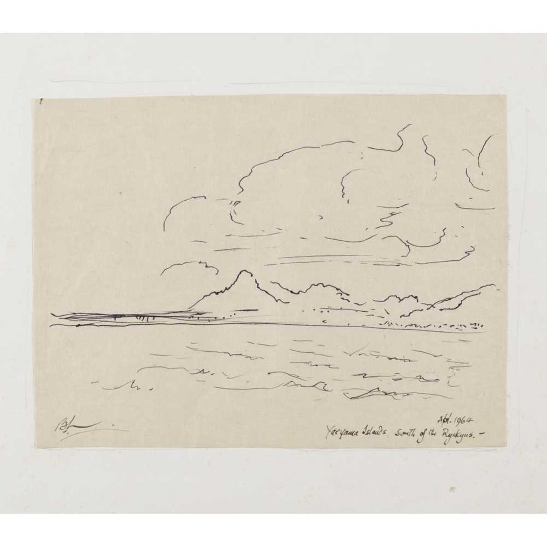 BERNARD LEACH (BRITISH 1887-1979) YAYEMA ISLANDS, SOUTH OF THE RYNKYNS, 1964 - Image 2 of 2