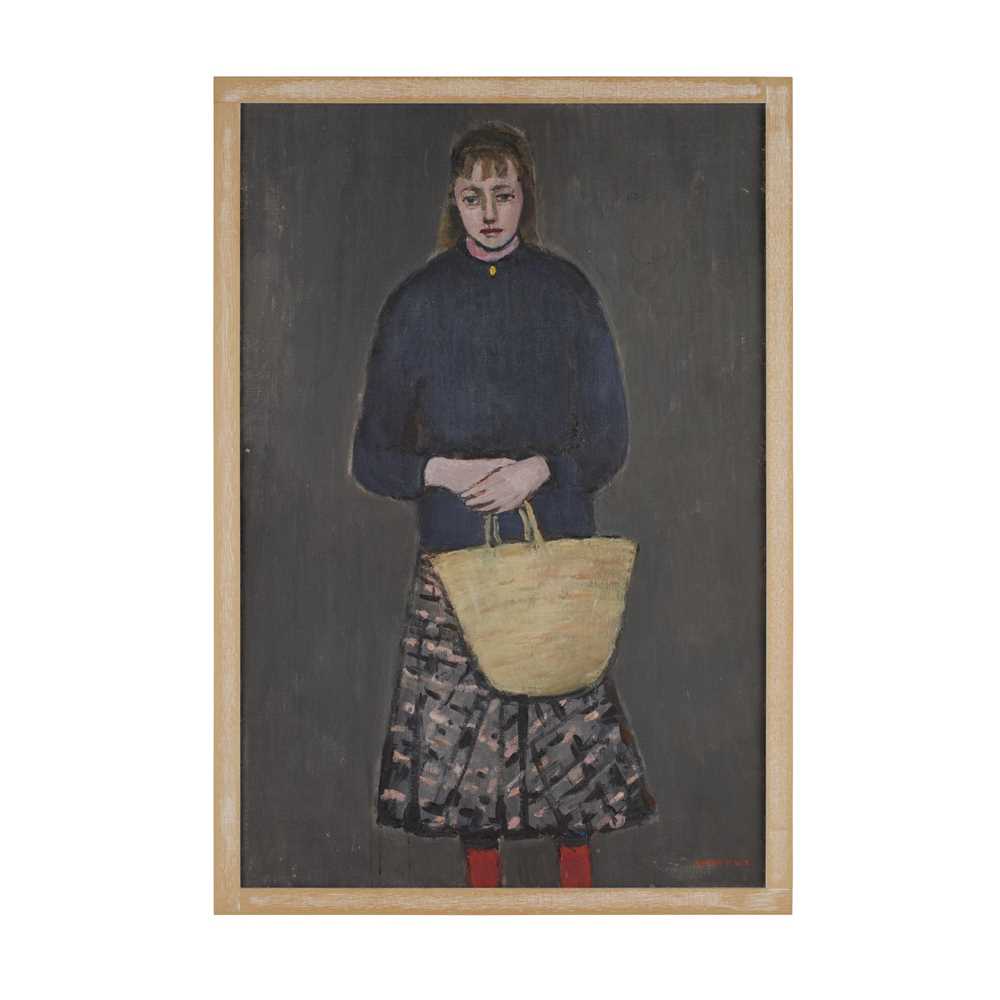 AGNES DREY (BRITISH 1890-1957) WOMAN WITH SHOPPING BASKET - Image 2 of 3