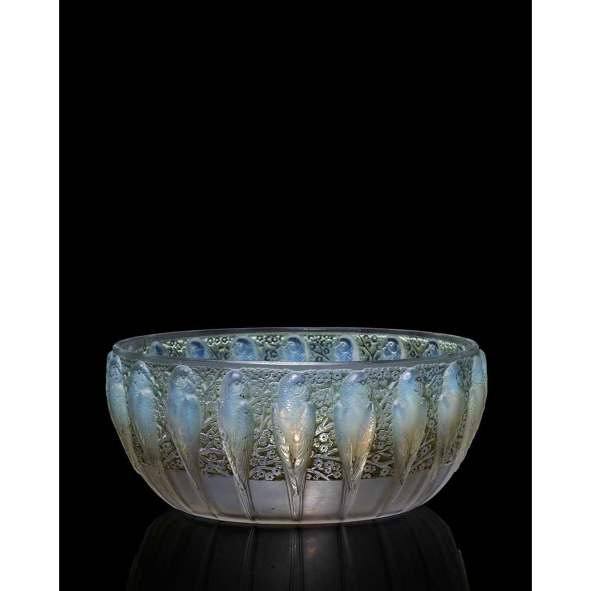 René Lalique (French 1860-1945) PERRUCHES BOWL, NO. 419 - Image 2 of 2