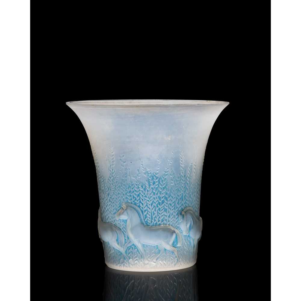 René Lalique (French 1860-1945) CHEVAUX VASE, NO. 1047