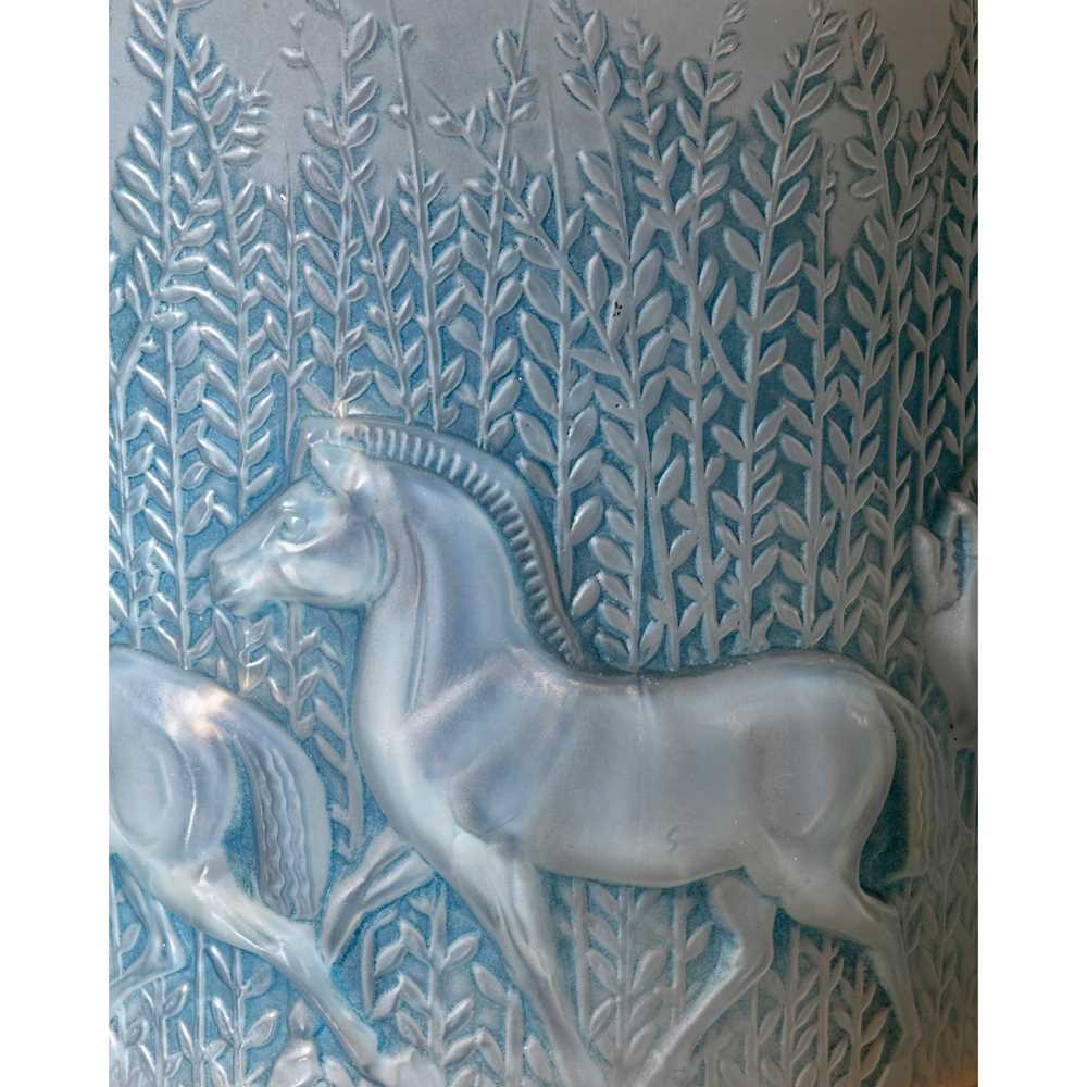 René Lalique (French 1860-1945) CHEVAUX VASE, NO. 1047 - Image 4 of 4