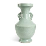 CELADON-GLAZED 'HU' VASE QING DYNASTY, 19TH CENTURY