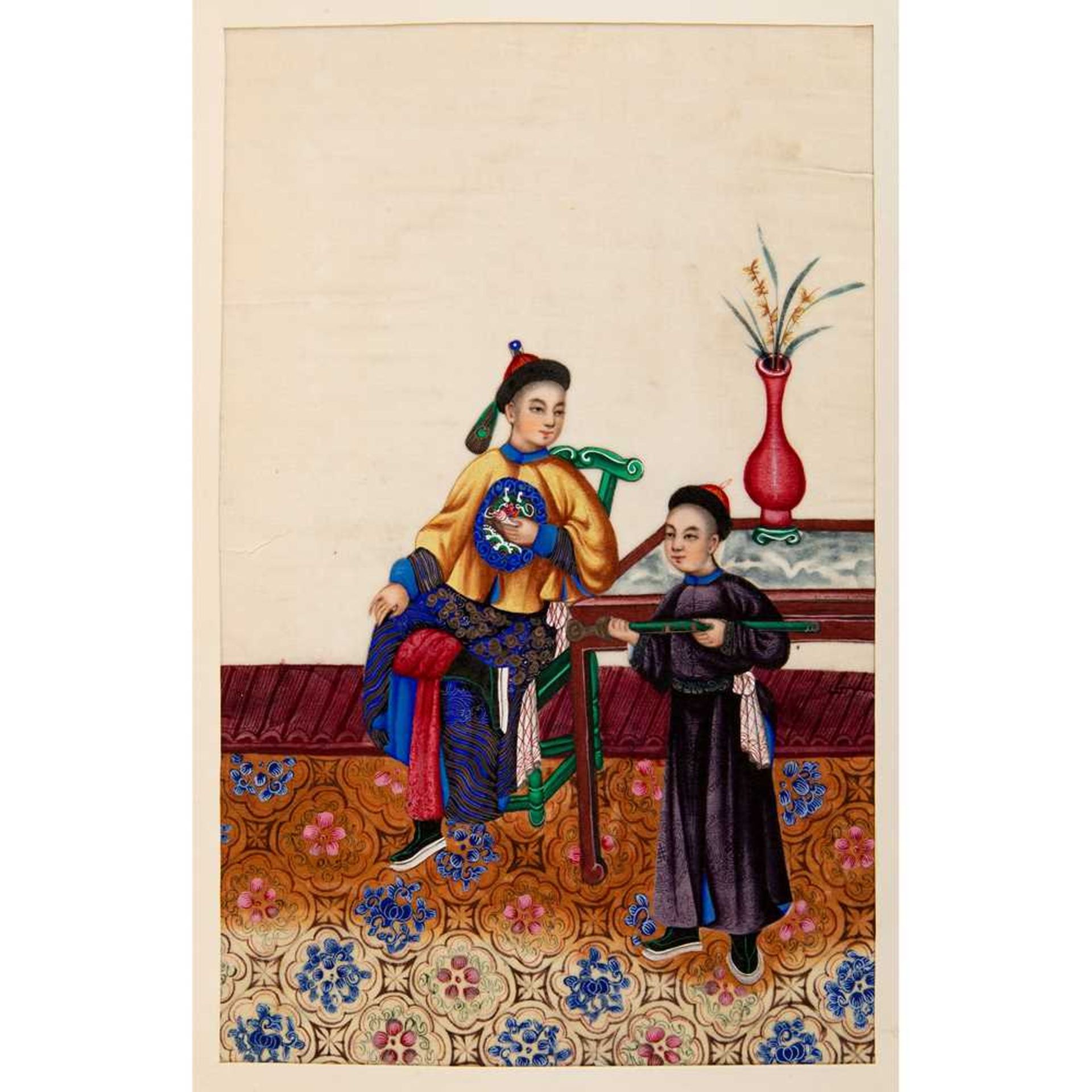 ALBUM OF SEVENTEEN FINE PAINTINGS ON PITH PAPER QING DYNASTY, 19TH CENTURY - Bild 11 aus 18