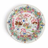 FAMILLE ROSE 'MANDARIN DUCK' CHARGER QING DYNASTY, QIANLONG PERIOD