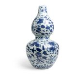 RARE LARGE BLUE AND WHITE 'DOUBLE-GOURD' VASE MING DYNASTY, 16TH CENTURY