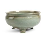 LONGQUAN CELADON-GLAZED TRIPOD CENSER MING DYNASTY, 15TH CENTURY