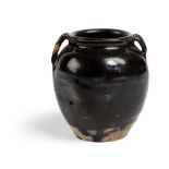 CIZHOU BRONZE-GLAZED DOUBLE-HANDLED JAR SONG DYNASTY