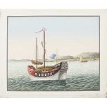 GROUP OF THREE EXPORT PAINTINGS OF BOATS LATE QING DYNASTY-REPUBLIC PERIOD, 19TH-20TH CENTURY