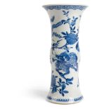 BLUE AND WHITE GU-FORM VASE QING DYNASTY, KANGXI PERIOD