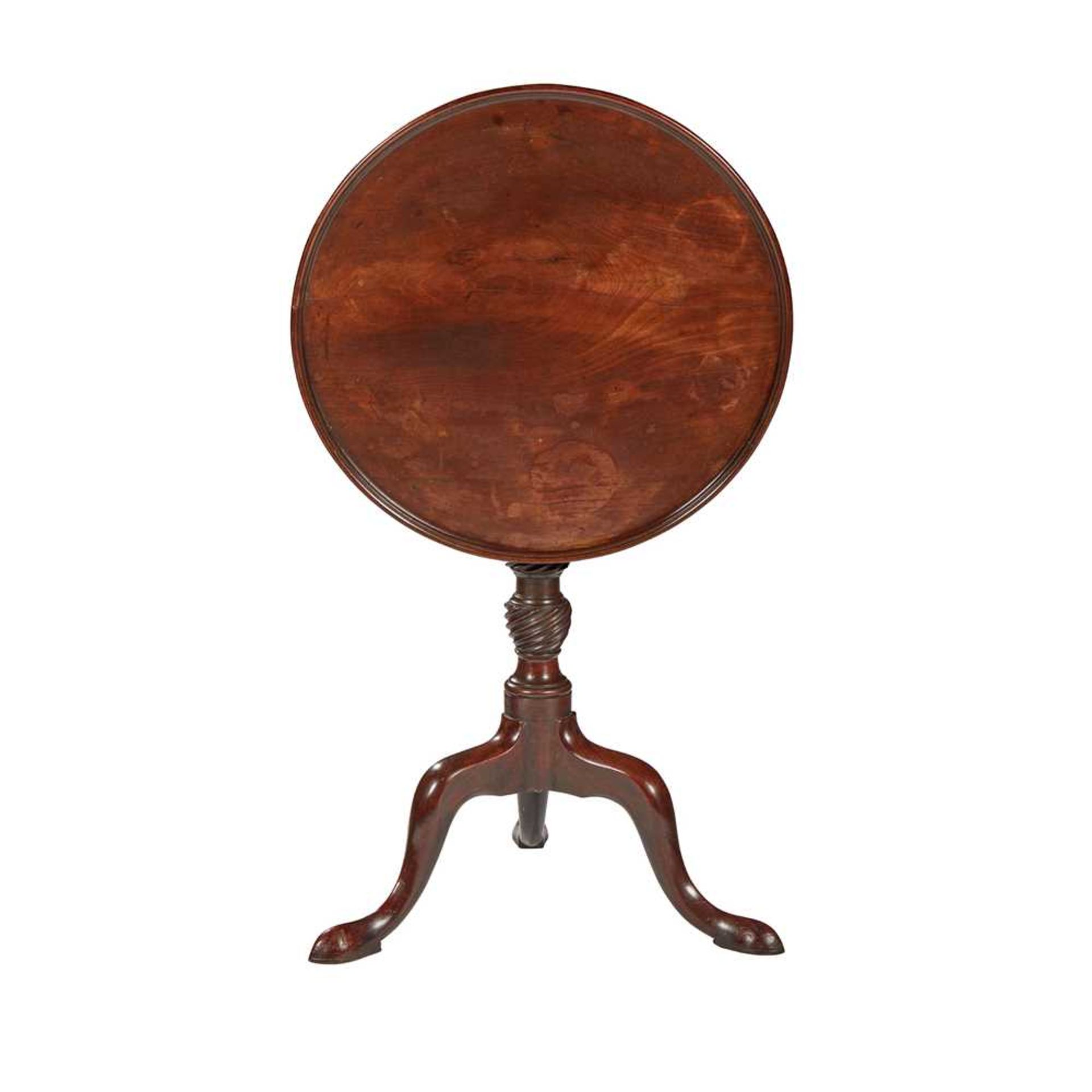 GEORGE III MAHOGANY TILT-TOP TABLE 18TH CENTURY