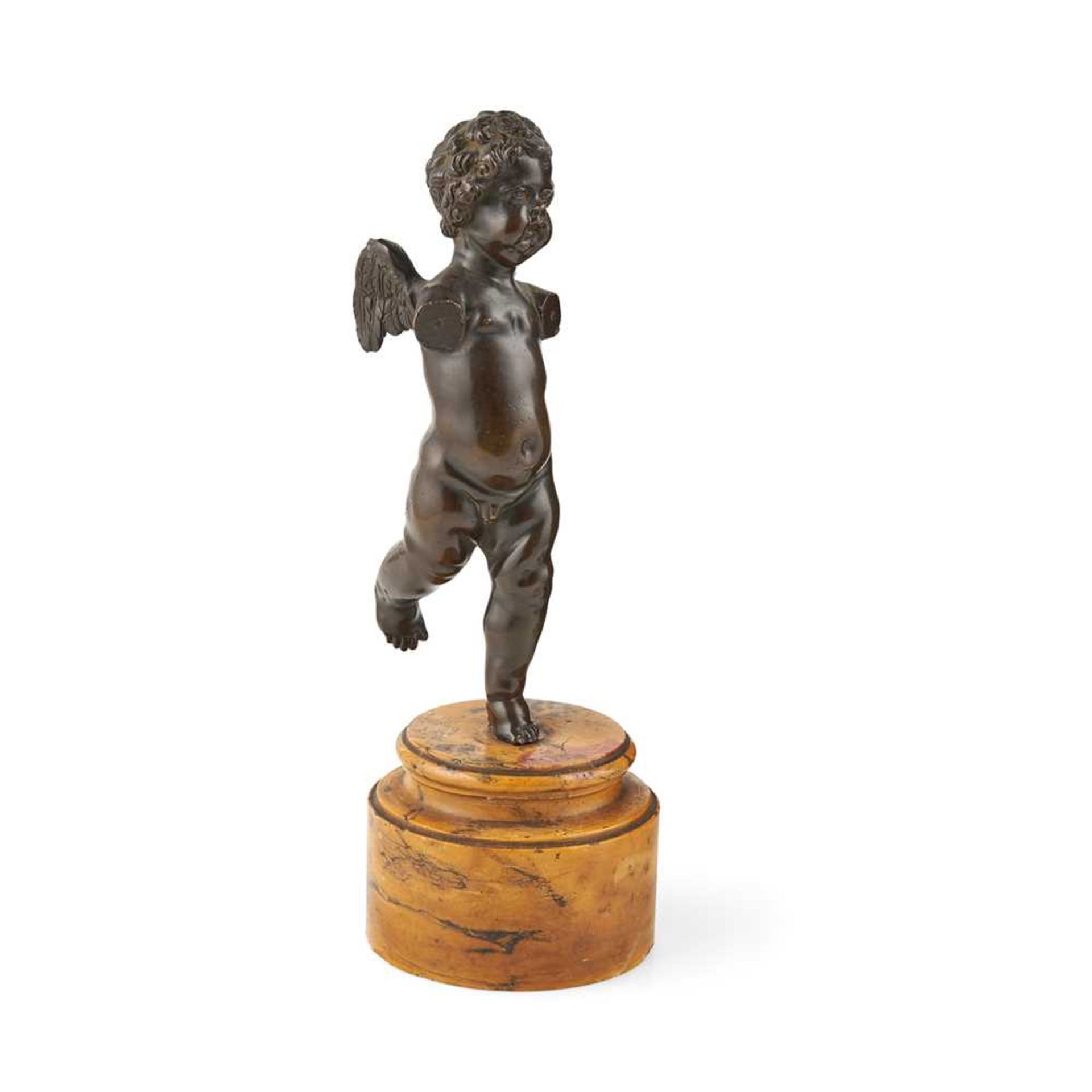 BRONZE FIGURE OF A PUTTO EARLY 18TH CENTURY