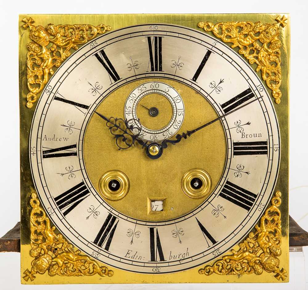 RARE MONTH-GOING EBONY, ROSEWOOD, AND ELM LONGCASE CLOCK, ANDREW BROUN [BROWN], EDINBURGH CIRCA 1695 - Image 5 of 5