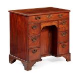 LATE GEORGE II MAHOGANY KNEEHOLE DRESSING TABLE MID 18TH CENTURY