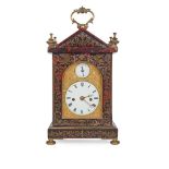 DUTCH BOULLE MARQUETRY SMALL BRACKET CLOCK 19TH CENTURY