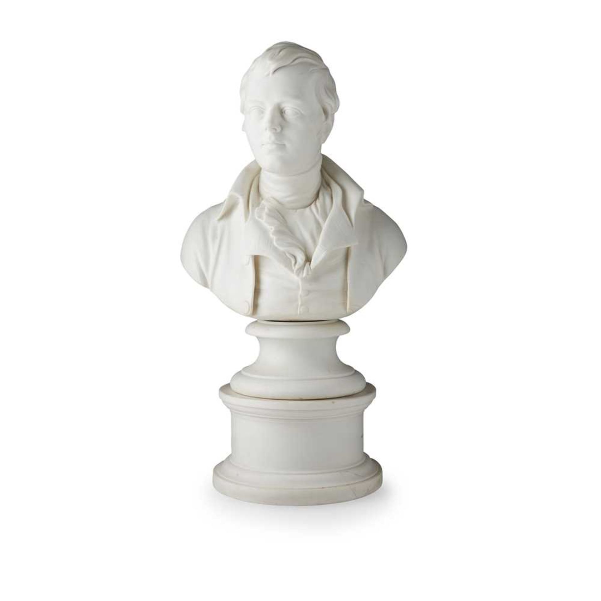 AFTER EDWARD WILLIAM WYON (1811-1885) PARIANWARE BUST OF ROBERT BURNS, 19TH CENTURY