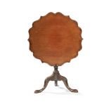 GEORGE III MAHOGANY PIECRUST TEA TABLE MID 18TH CENTURY