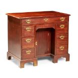 GEORGE III MAHOGANY KNEEHOLE DRESSING TABLE 18TH CENTURY