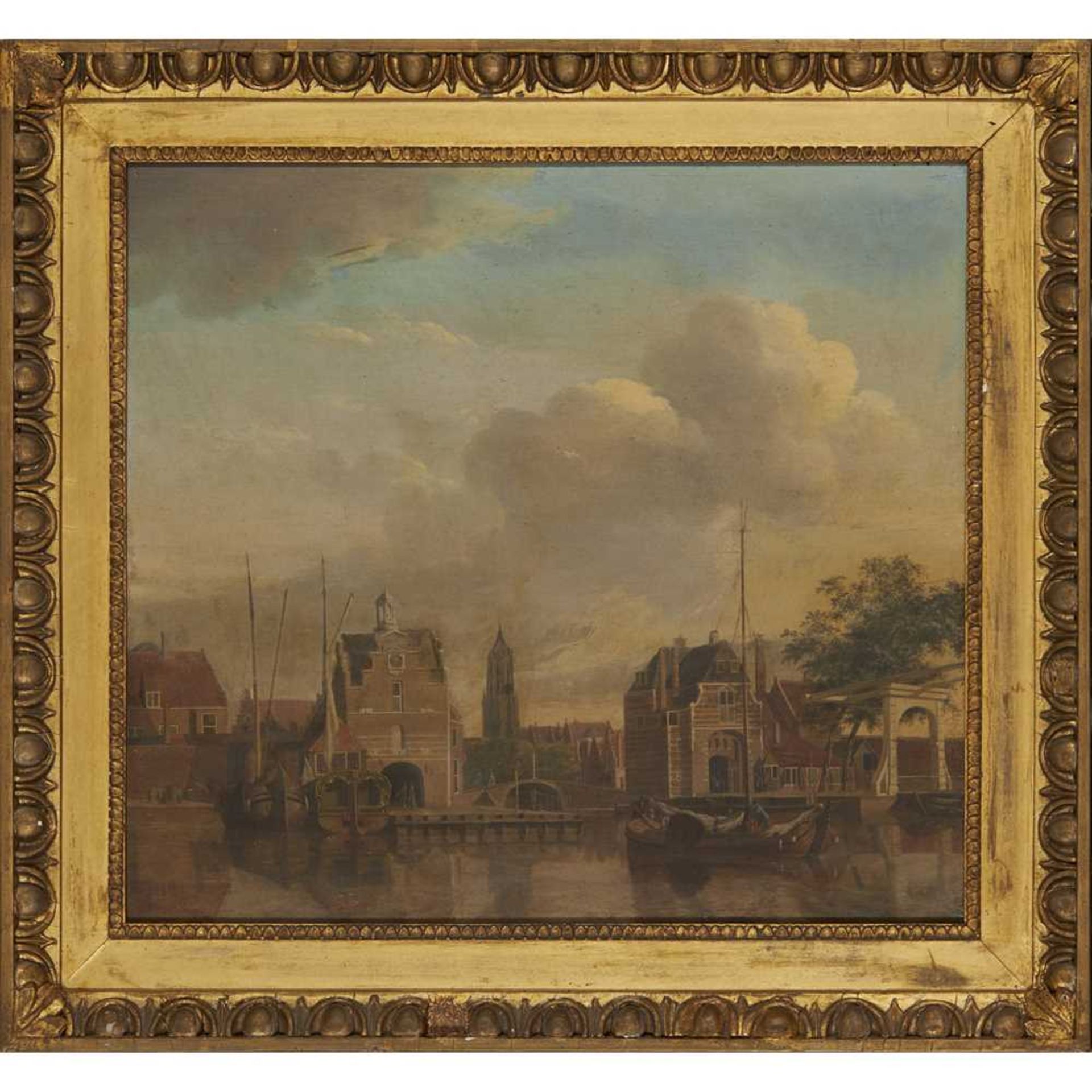 FOLLOWER OF ISAAC OUWATER A DUTCH CANAL SCENE - Image 2 of 3