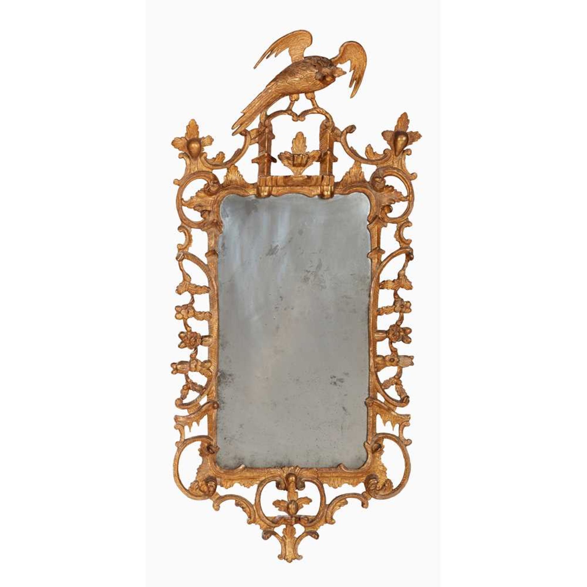 PAIR OF GEORGE III STYLE GILTWOOD MIRRORS, IN THE MANNER OF THOMAS CHIPPENDALE 19TH CENTURY - Bild 2 aus 5