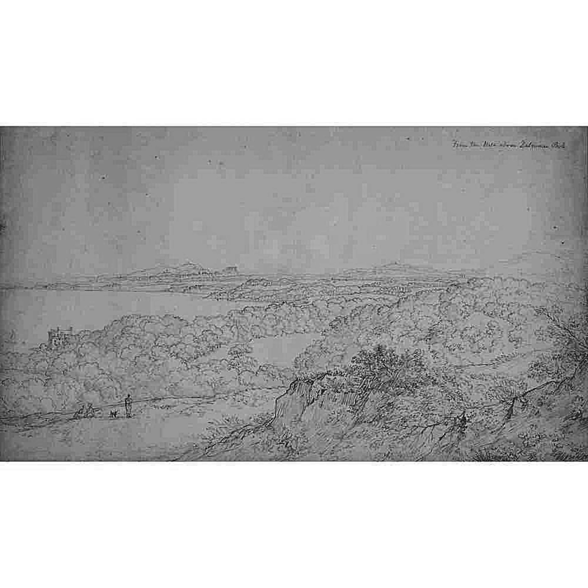 PATRICK NASMYTH (SCOTTISH 1787-1831) LOOKING TOWARDS EDINBURGH FROM DALMENY PARK - Image 4 of 4