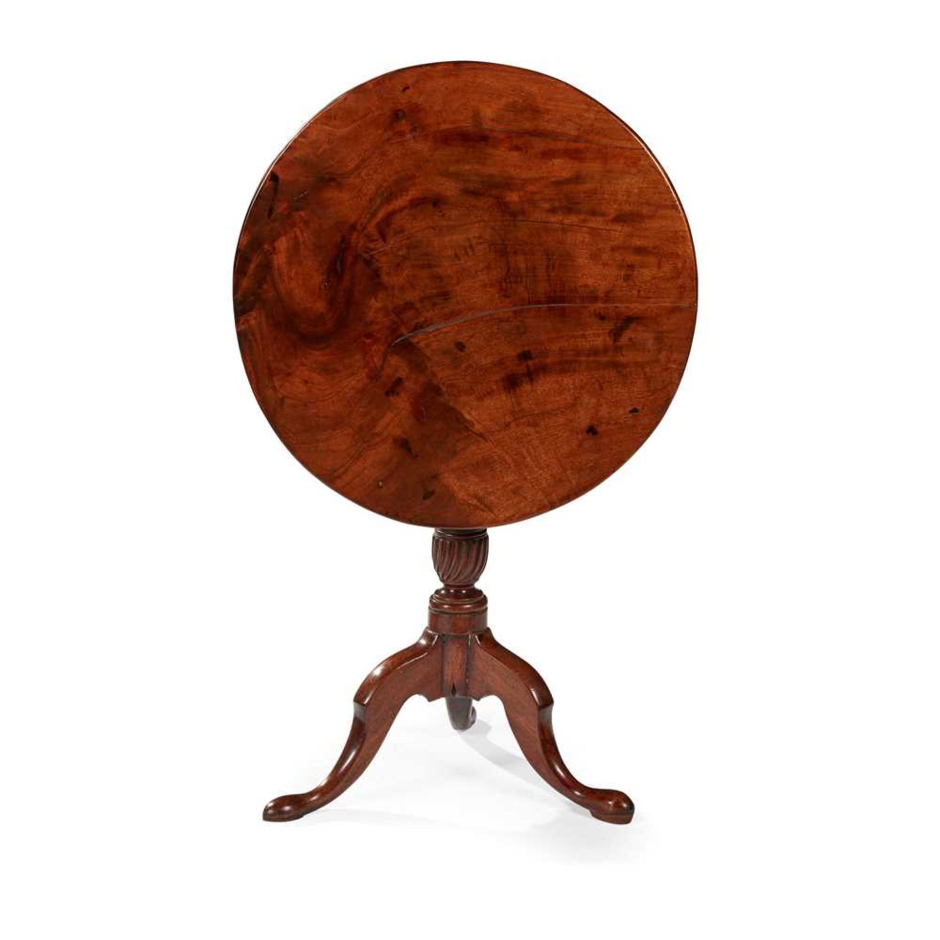 GEORGE III WALNUT TRIPOD TEA TABLE MID 18TH CENTURY