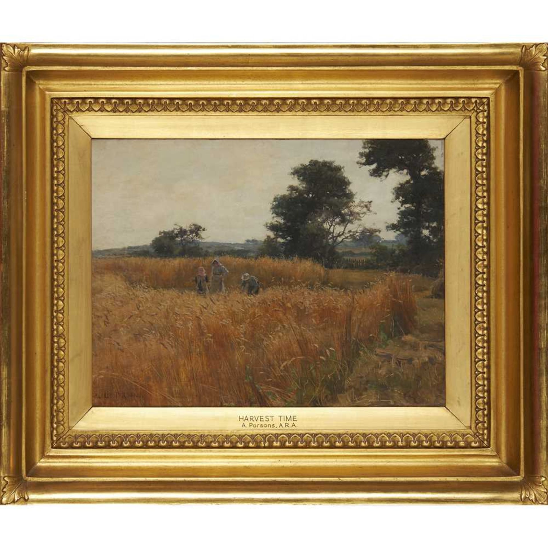 ALFRED WILLIAM PARSONS A.R.A. (BRITISH 1847-1920) HARVEST TIME - Bild 2 aus 3